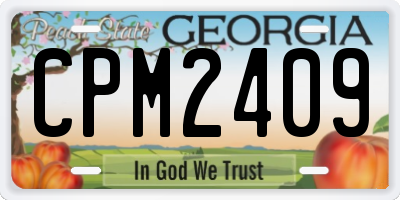 GA license plate CPM2409