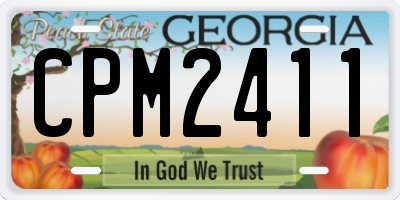 GA license plate CPM2411