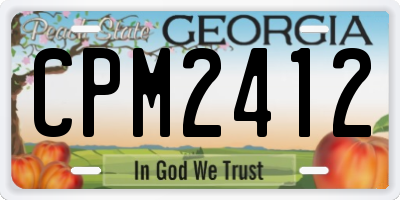 GA license plate CPM2412