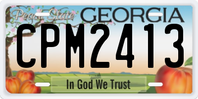 GA license plate CPM2413