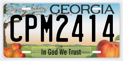 GA license plate CPM2414