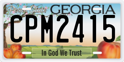 GA license plate CPM2415