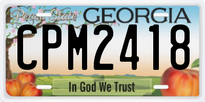 GA license plate CPM2418