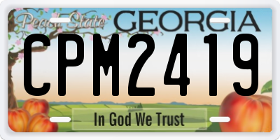 GA license plate CPM2419