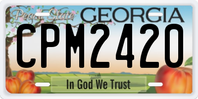 GA license plate CPM2420