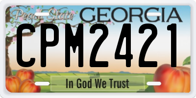 GA license plate CPM2421