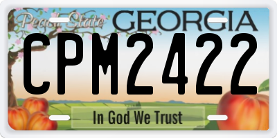 GA license plate CPM2422