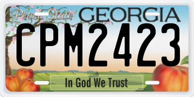 GA license plate CPM2423