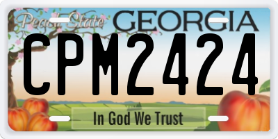 GA license plate CPM2424