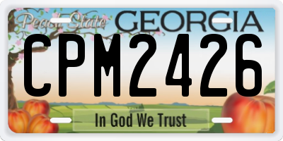 GA license plate CPM2426