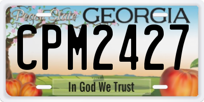 GA license plate CPM2427