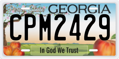 GA license plate CPM2429