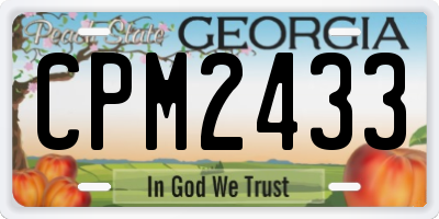 GA license plate CPM2433