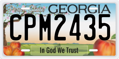 GA license plate CPM2435