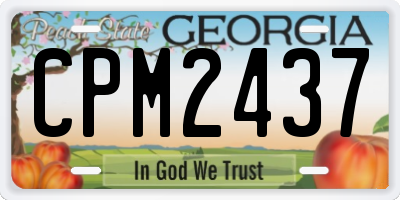GA license plate CPM2437