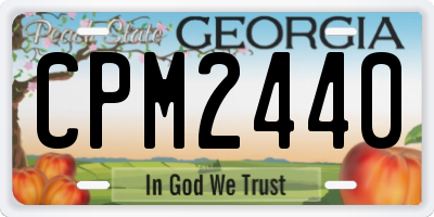 GA license plate CPM2440