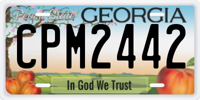 GA license plate CPM2442