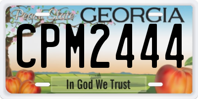 GA license plate CPM2444