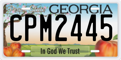 GA license plate CPM2445