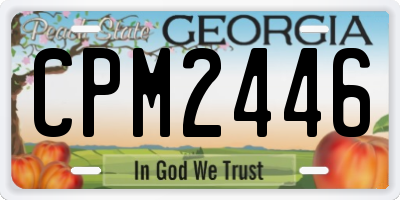 GA license plate CPM2446