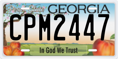 GA license plate CPM2447