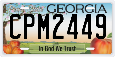 GA license plate CPM2449