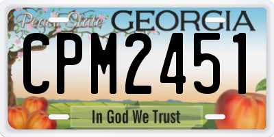 GA license plate CPM2451