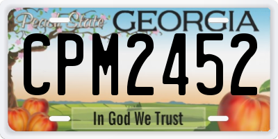 GA license plate CPM2452