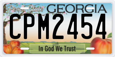 GA license plate CPM2454