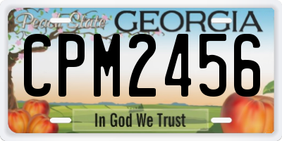 GA license plate CPM2456