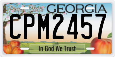 GA license plate CPM2457