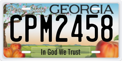 GA license plate CPM2458
