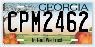 GA license plate CPM2462
