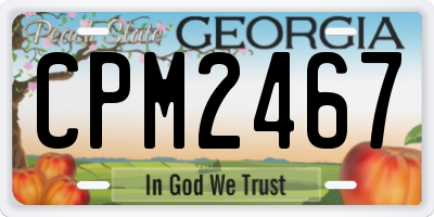GA license plate CPM2467