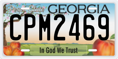 GA license plate CPM2469