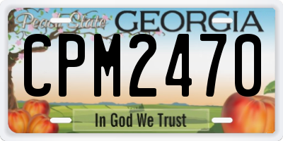 GA license plate CPM2470