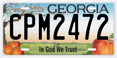 GA license plate CPM2472