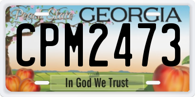 GA license plate CPM2473