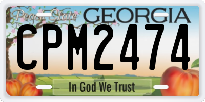 GA license plate CPM2474