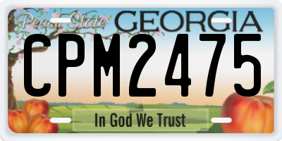GA license plate CPM2475