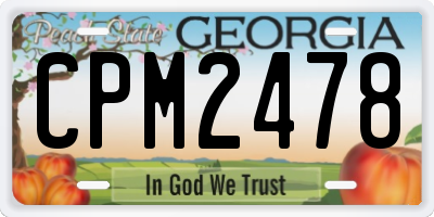 GA license plate CPM2478
