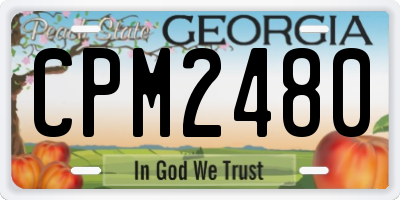 GA license plate CPM2480