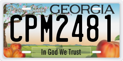 GA license plate CPM2481