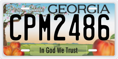 GA license plate CPM2486