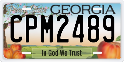 GA license plate CPM2489