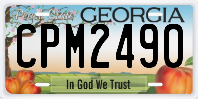 GA license plate CPM2490