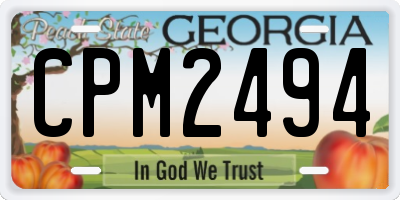 GA license plate CPM2494