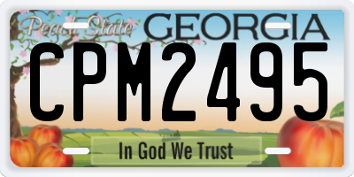 GA license plate CPM2495