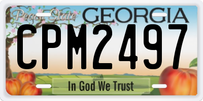 GA license plate CPM2497