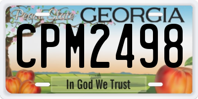 GA license plate CPM2498